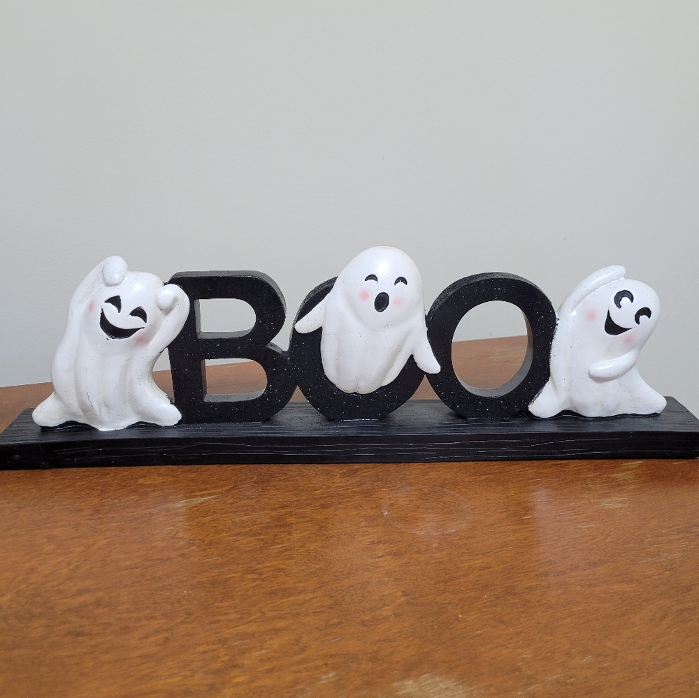 Ghost BOO shelf sign homegoods
